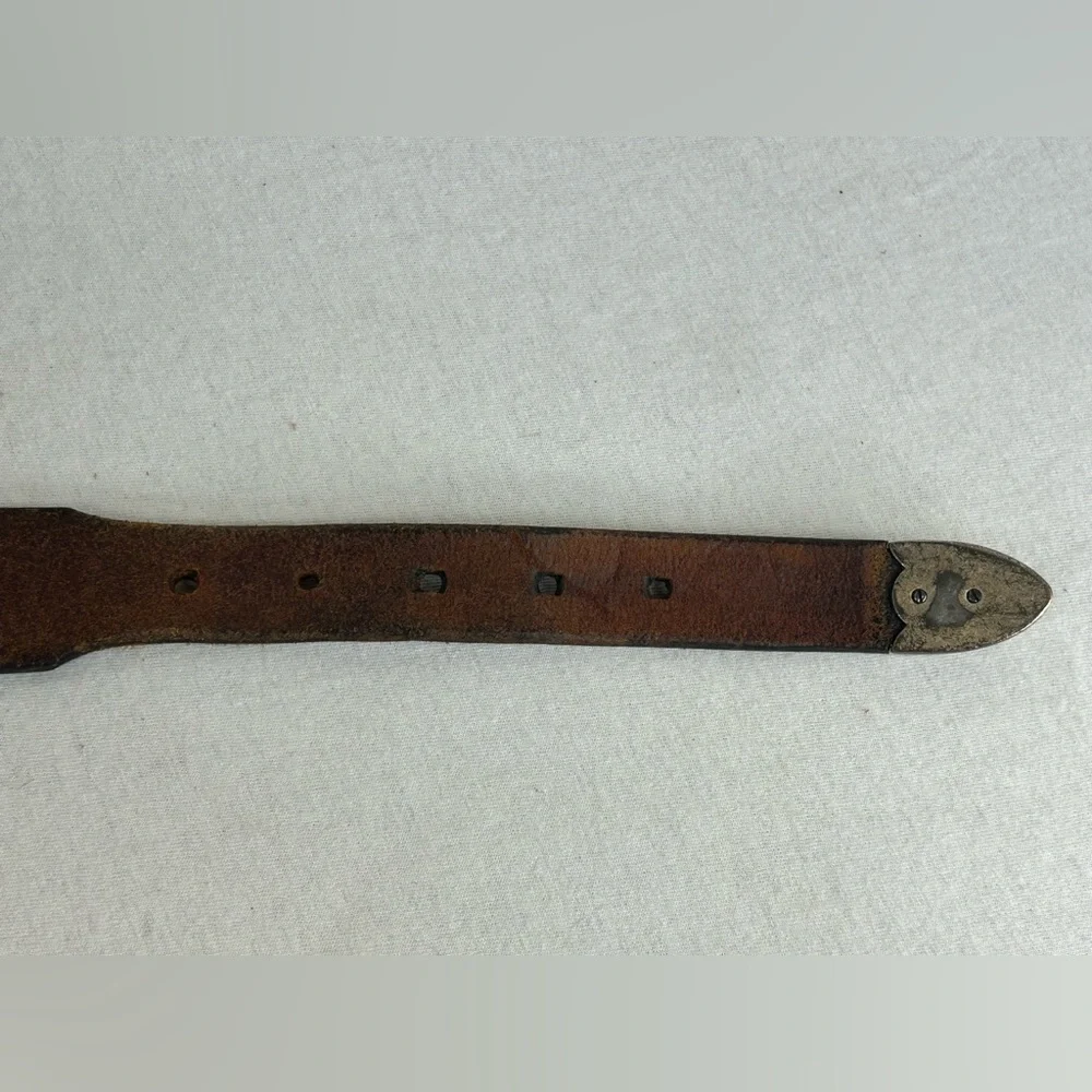 Vintage Brown Leather Golf Men's Belt Size 36 Golfing Sports Western Country